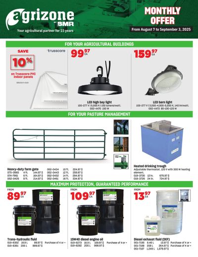 BMR Agrizone Flyer August 7 to September 3