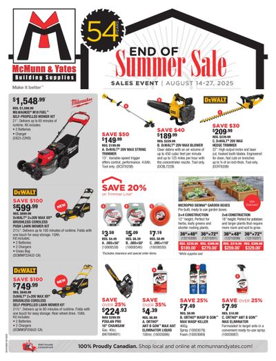 McMunn & Yates Building Supplies Flyer August 14 to 27