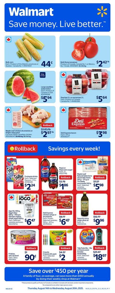 Walmart (Atlantic) Flyer August 14 to 20
