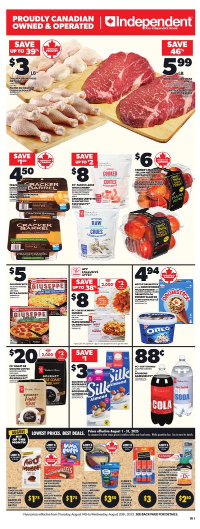 Independent Grocer (Atlantic) Flyer August 14 to 20