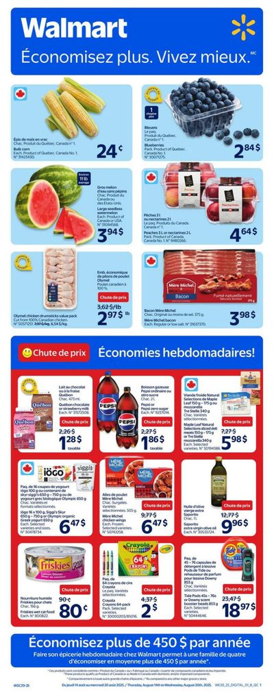 Walmart (QC) Flyer August 14 to 20