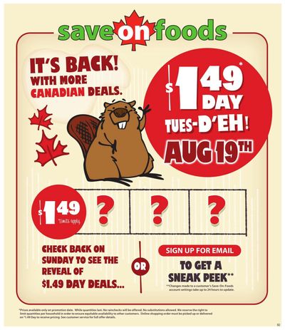 Save On Foods (AB) Flyer August 14 to 20