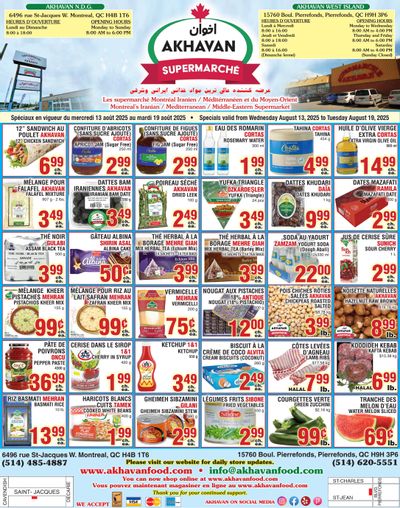 Akhavan Supermarche Flyer August 13 to 19 Akhavan Supermarche Flyer August 13 to 19