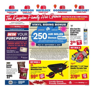 Timber Mart Flyer August 13 to September 2