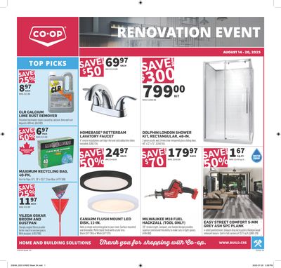 Co-op (West) Home Centre Flyer August 14 to 20