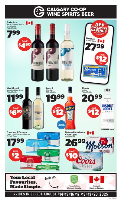 Calgary Co-op SWCB Flyer August 14 to 20
