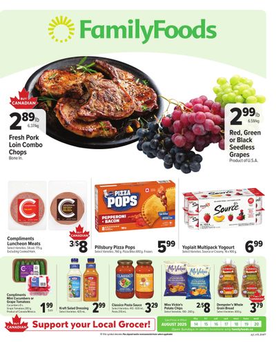 Family Foods Flyer August 14 to 20