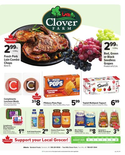 Clover Farm (West) Flyer August 14 to 20 Clover Farm (West) Flyer August 14 to 20