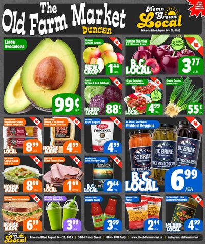 The Old Farm Market (Duncan) Flyer August 14 to 20