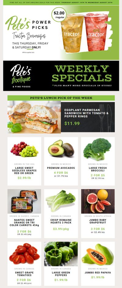 Pete's Fine Foods Flyer August 14 to 20