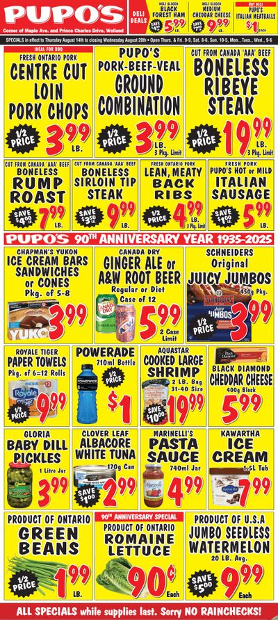 Pupo's Food Market Flyer August 14 to 20