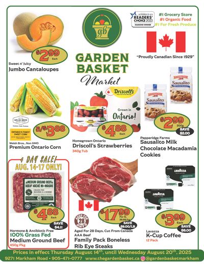 The Garden Basket Flyer August 14 to 20