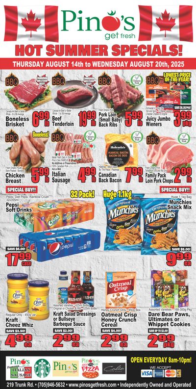 Pino's Flyer August 14 to 20