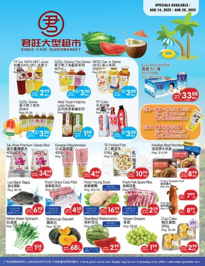 Kings Fair Supermarket Flyer August 14 to 20