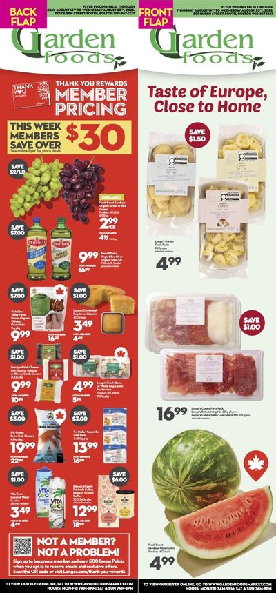 Garden Foods Flyer August 14 to 20