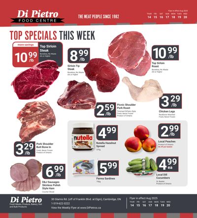 Di Pietro Food Centre Flyer August 14 to 20