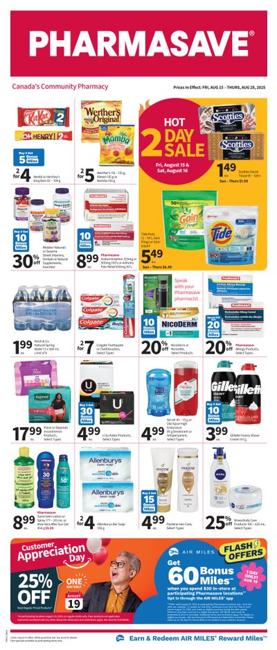 Pharmasave (West) Flyer August 15 to 28