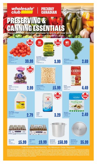 Wholesale Club (Atlantic) Flyer August 14 to 27