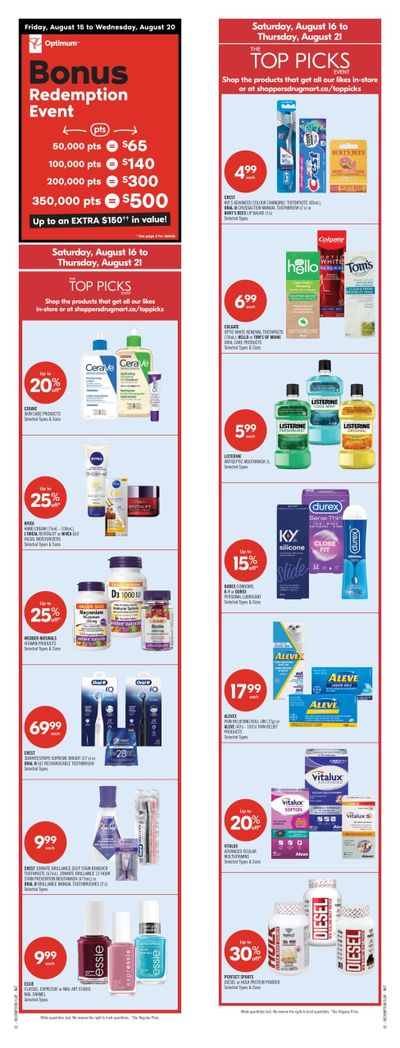 Shoppers Drug Mart (Atlantic) Flyer August 16 to 21