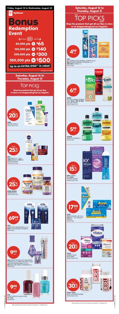 Shoppers Drug Mart (West) Flyer August 16 to 21