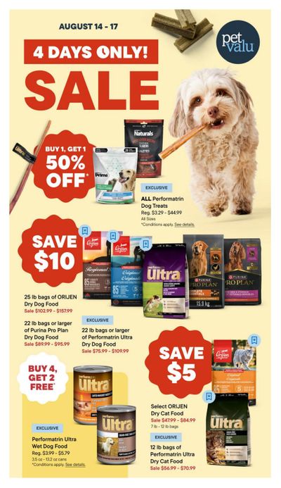 Pet Valu Flyer August 14 to 17