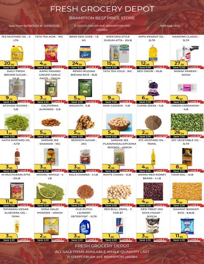 Fresh Grocery Depot Flyer August 14 to 20