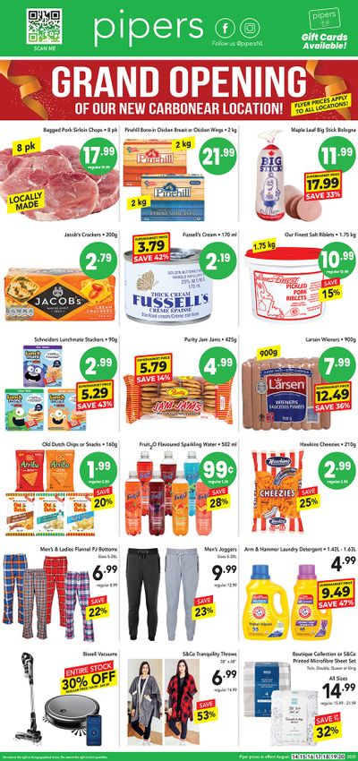 Pipers Superstore Flyer August 14 to 20