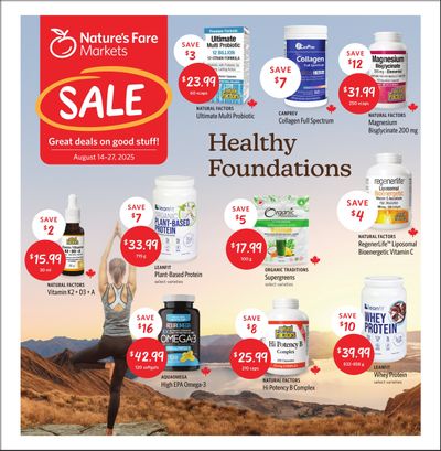 Nature's Fare Markets Flyer August 14 to 27