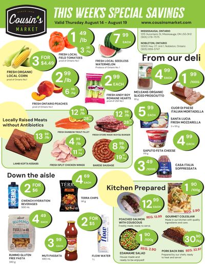 Cousin's Market Flyer August 14 to 19