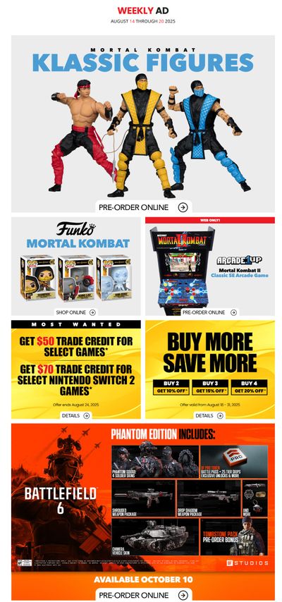 GameStop Flyer August 14 to 20