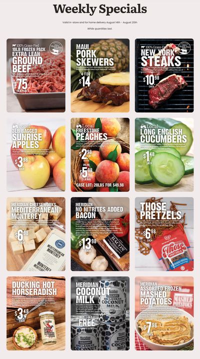Meridian Farm Market Flyer August 14 to 20