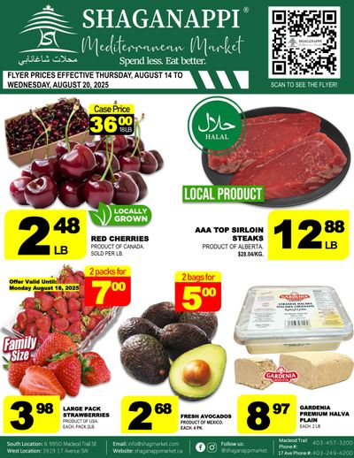 Shaganappi Mediterranean Market Flyer August 14 to 20