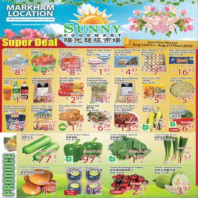 Sunny Foodmart (Markham) Flyer August 15 to 21