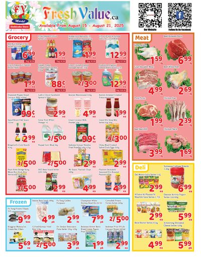 Fresh Value (Etobicoke) Flyer August 15 to 21