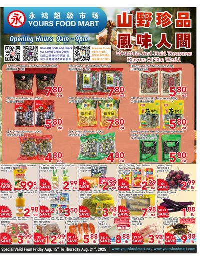 Yours Food Mart Flyer August 15 to 21