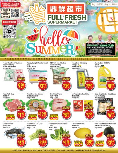 Full Fresh Supermarket Flyer August 15 to 21