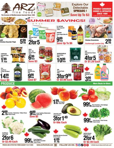 Arz Fine Foods Flyer August 15 to 21