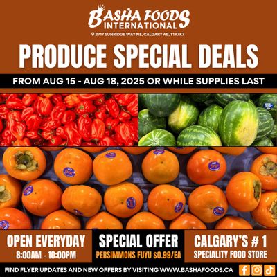 Basha Foods International Weekend Deals Flyer August 15 to 18