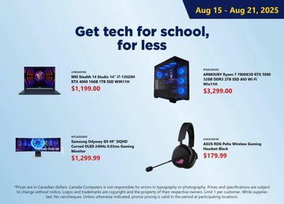 Canada Computers Flyer August 15 to 21