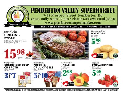 Pemberton Valley Supermarket Flyer August 17 to 23