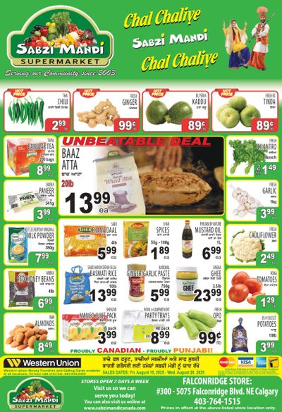 Sabzi Mandi Supermarket (Calgary) Flyer August 15 to 20