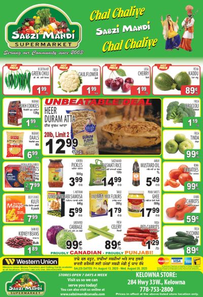 Sabzi Mandi Supermarket (Kelowna) Flyer August 15 to 20