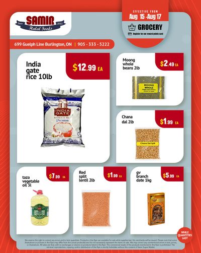 Samir Supermarket Flyer August 15 to 17