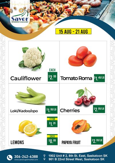 Savor Supermarket Flyer August 15 to 21
