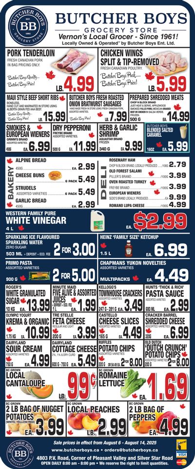 Butcher Boys Grocery Store Flyer August 15 to 21