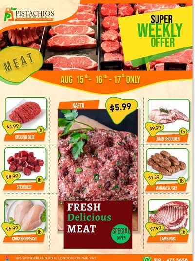 Pistachios Supermarket Flyer August 15 to 20