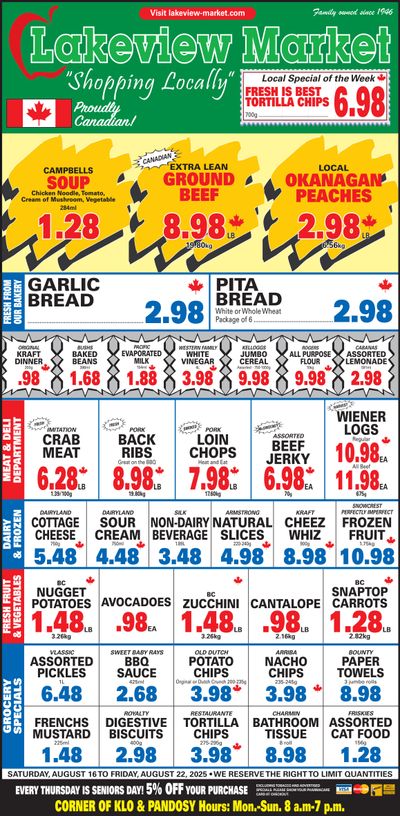 Lakeview Market Flyer August 16 to 22