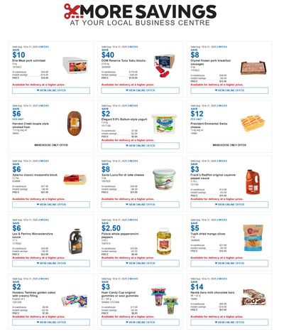 Costco Business Centre Instant Savings Flyer August 18 to 31