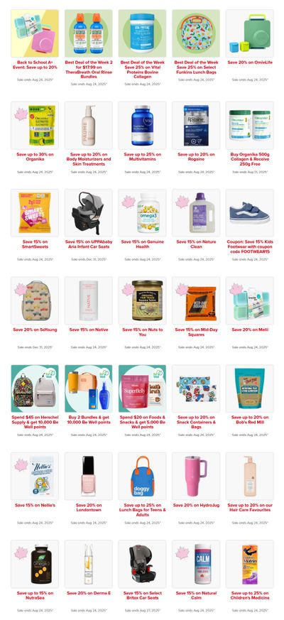 Well.ca Weekly Sales August 18 to 24