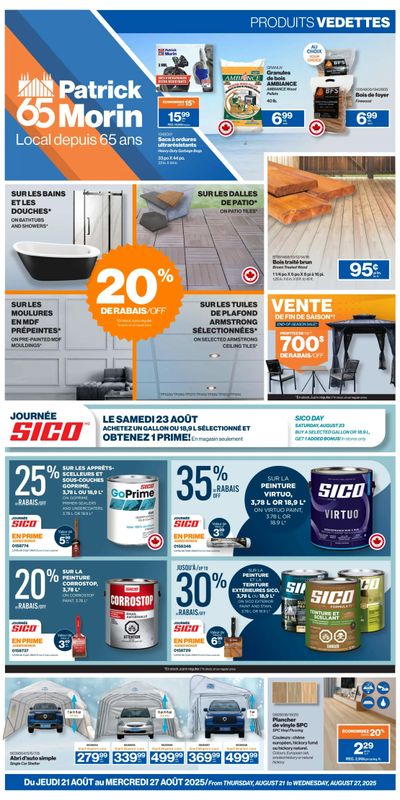 Patrick Morin Flyer August 21 to 27